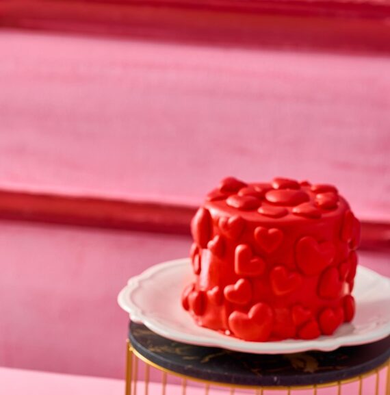 Red Heart Cake